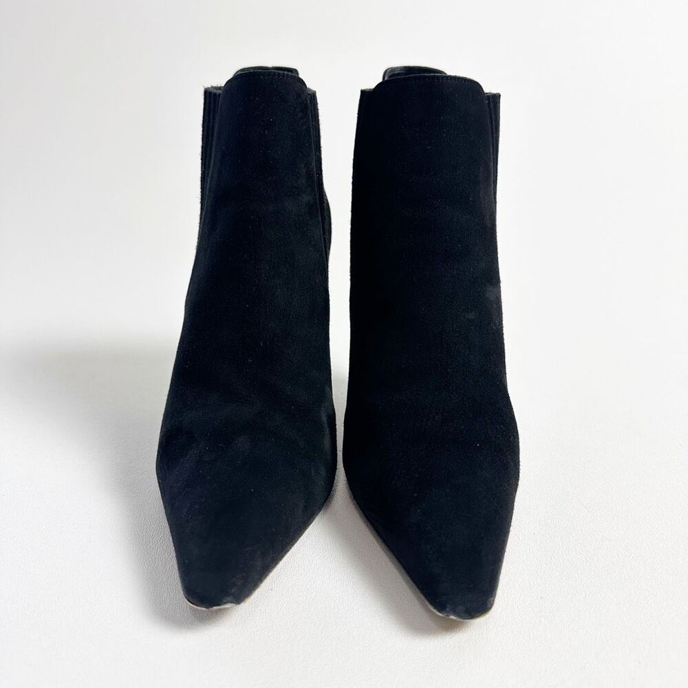 DIOR Optic-D Black Tortoiseshell Heel Ankle Boot Size 37.5 Pointed Toe Leather - Picture 10 of 16